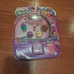 SHOPKINS Season 5 - 5 Pack  with Bracelet Charms and Petkins Backpacks NEW